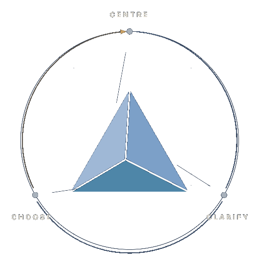 The C³ Loop™ — Centre · Clarify · Choose